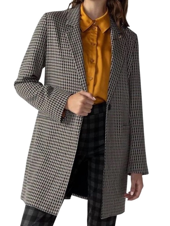 Jackets & Blazers - Sanctuary Carly Houndstooth Long Blazer Coat Jacket Medium